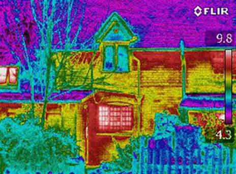 thermal imaged building