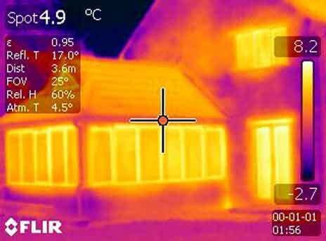 thermal imaged building